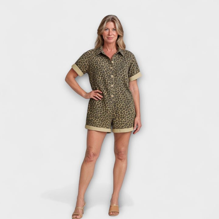 Nonette - Košilové overal s leopardím vzorem