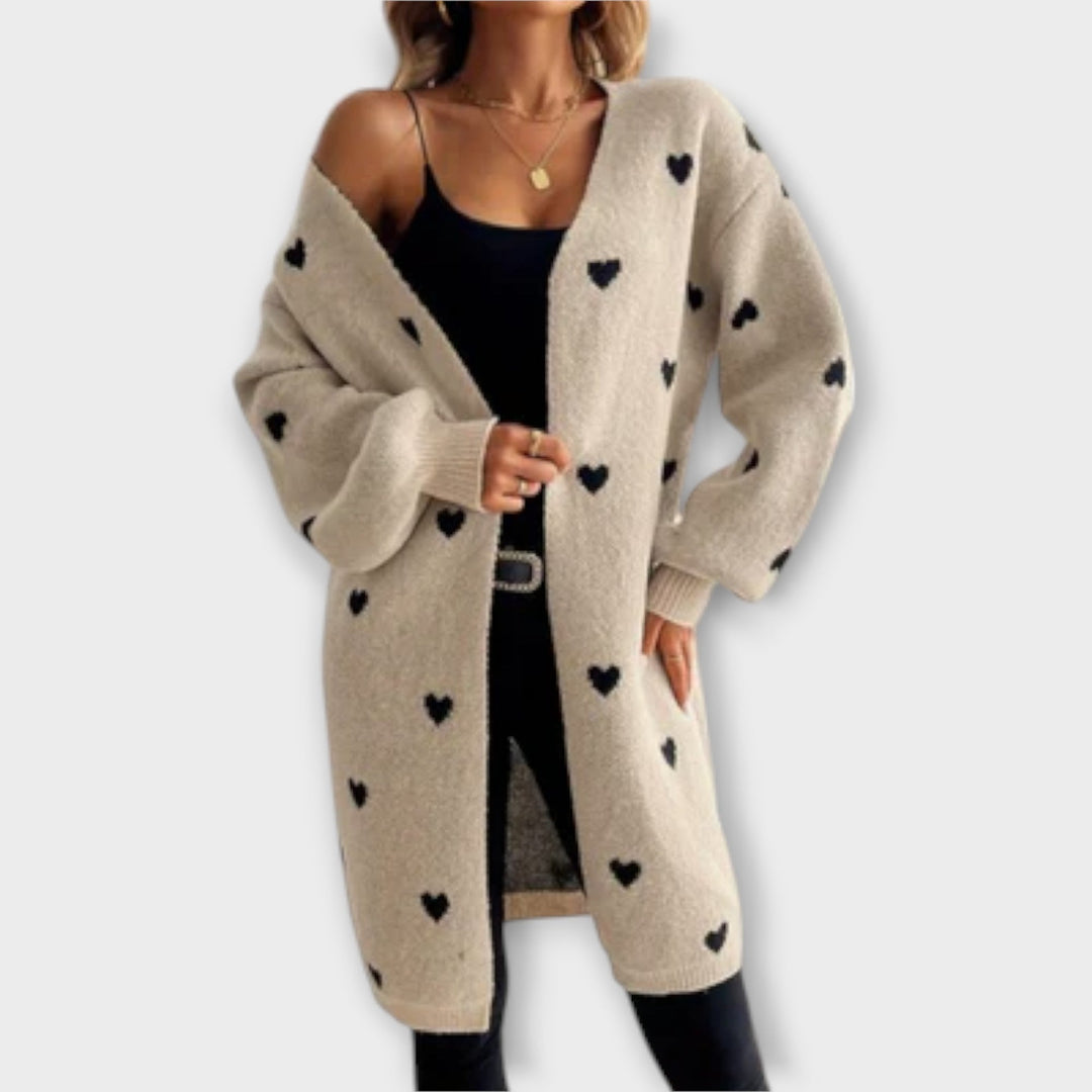 Cardigan s Vzorcem Srdce
