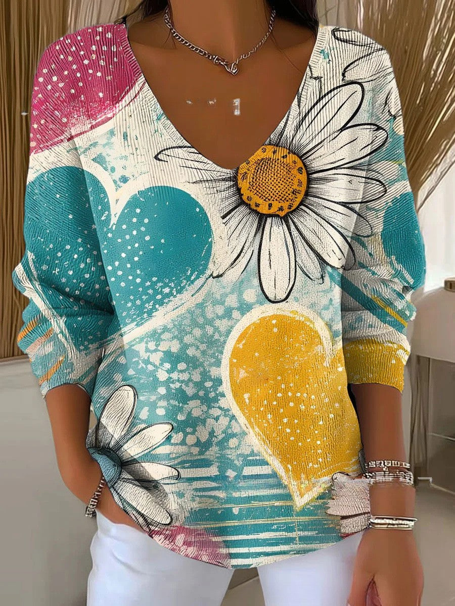 HELENE | Svetřík s výstřihem do V