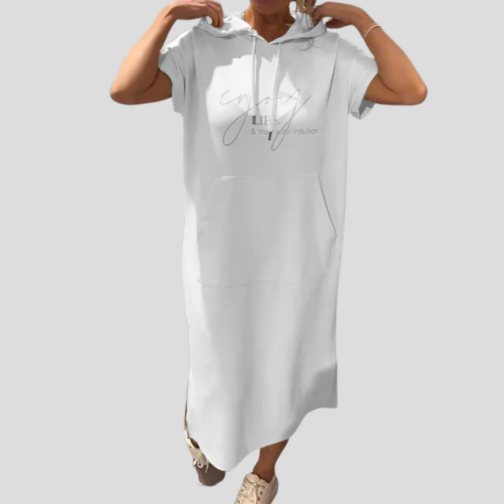 Viva – Pohodlné mikinové šaty s kapucí