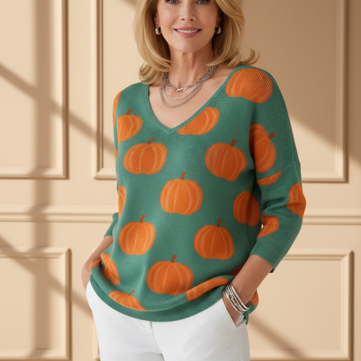 LUCIE | Svetr s výstřihem do V