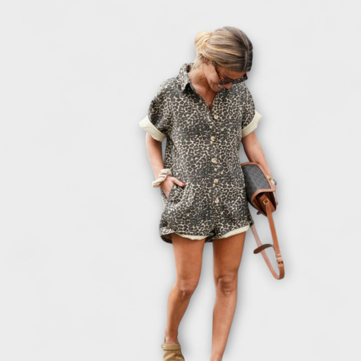 Nonette - Košilové overal s leopardím vzorem