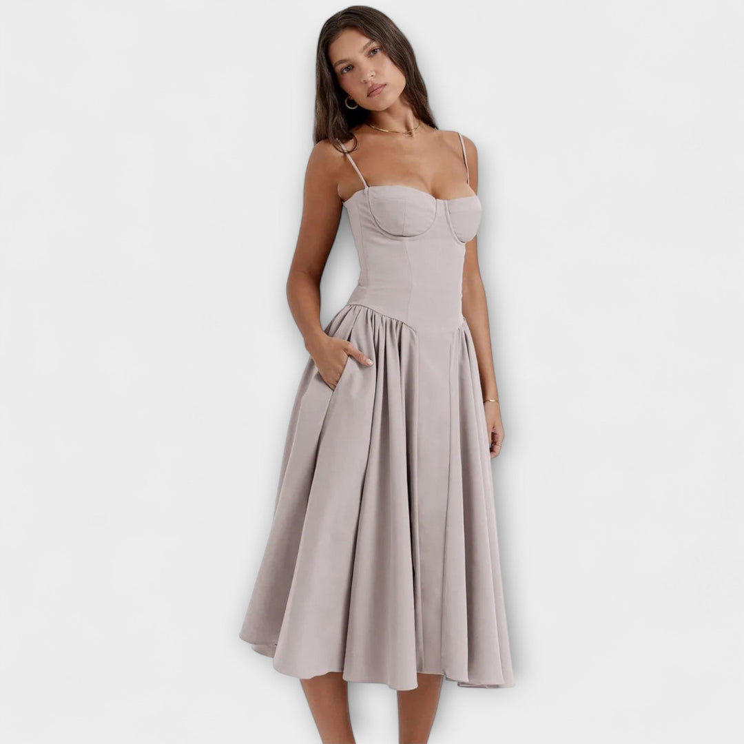 Rosalie - Elegantní Bezramenné Korzetové Šaty