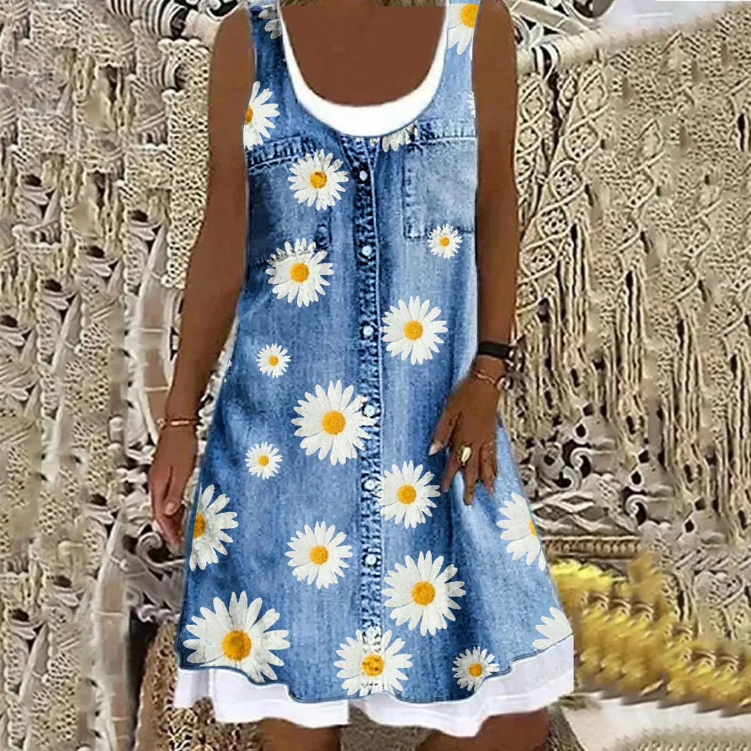 Romina | Jemná a elegantní džínová šaty