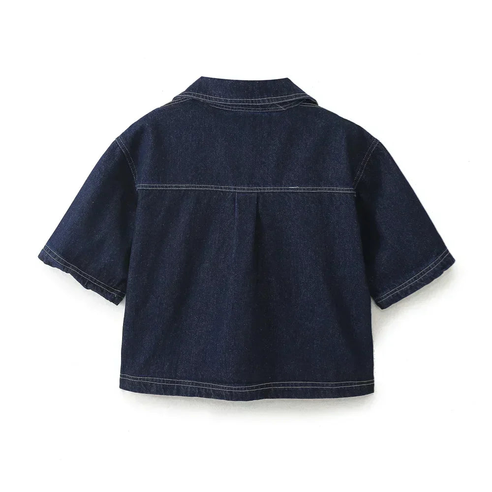 Miranda | Džínové souprava s výstřihem do V