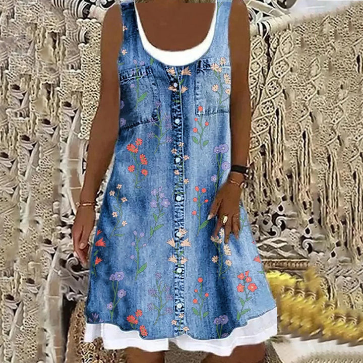 Romina | Jemná a elegantní džínová šaty