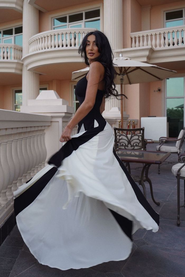 Eliana | Maxi šaty s panelovým vzhledem