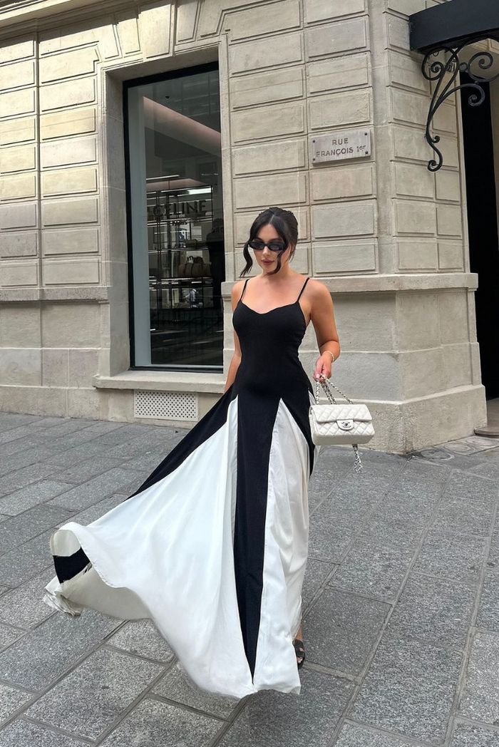 Eliana | Maxi šaty s panelovým vzhledem