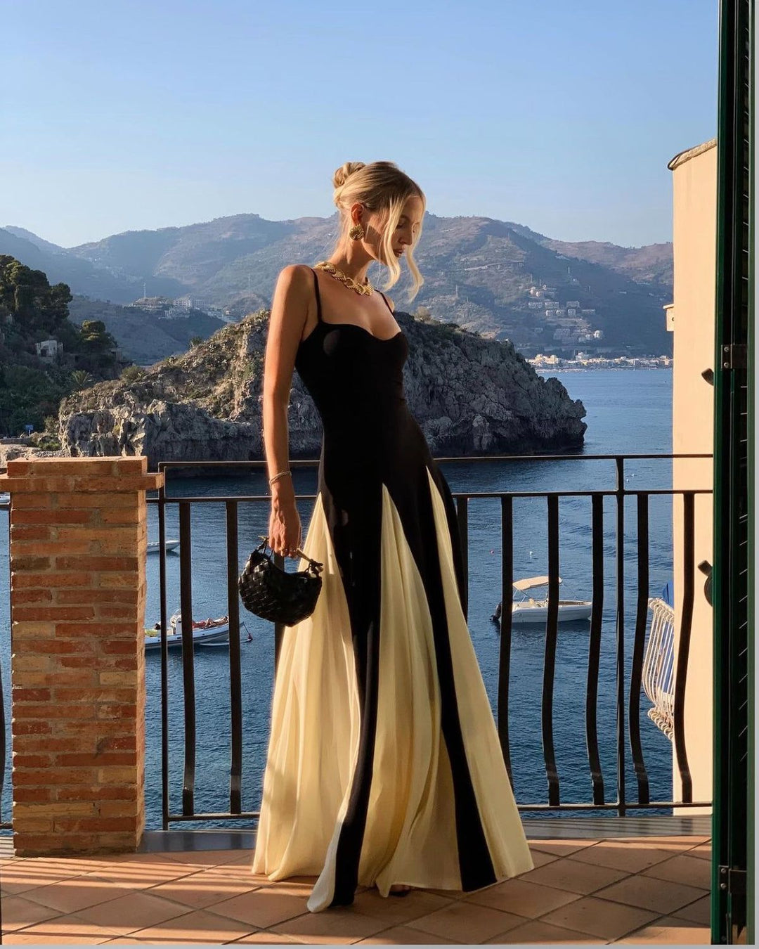 Eliana | Maxi šaty s panelovým vzhledem