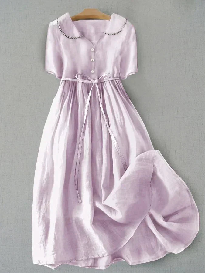 Lureta | Elegantní šaty z bavlny a lnu