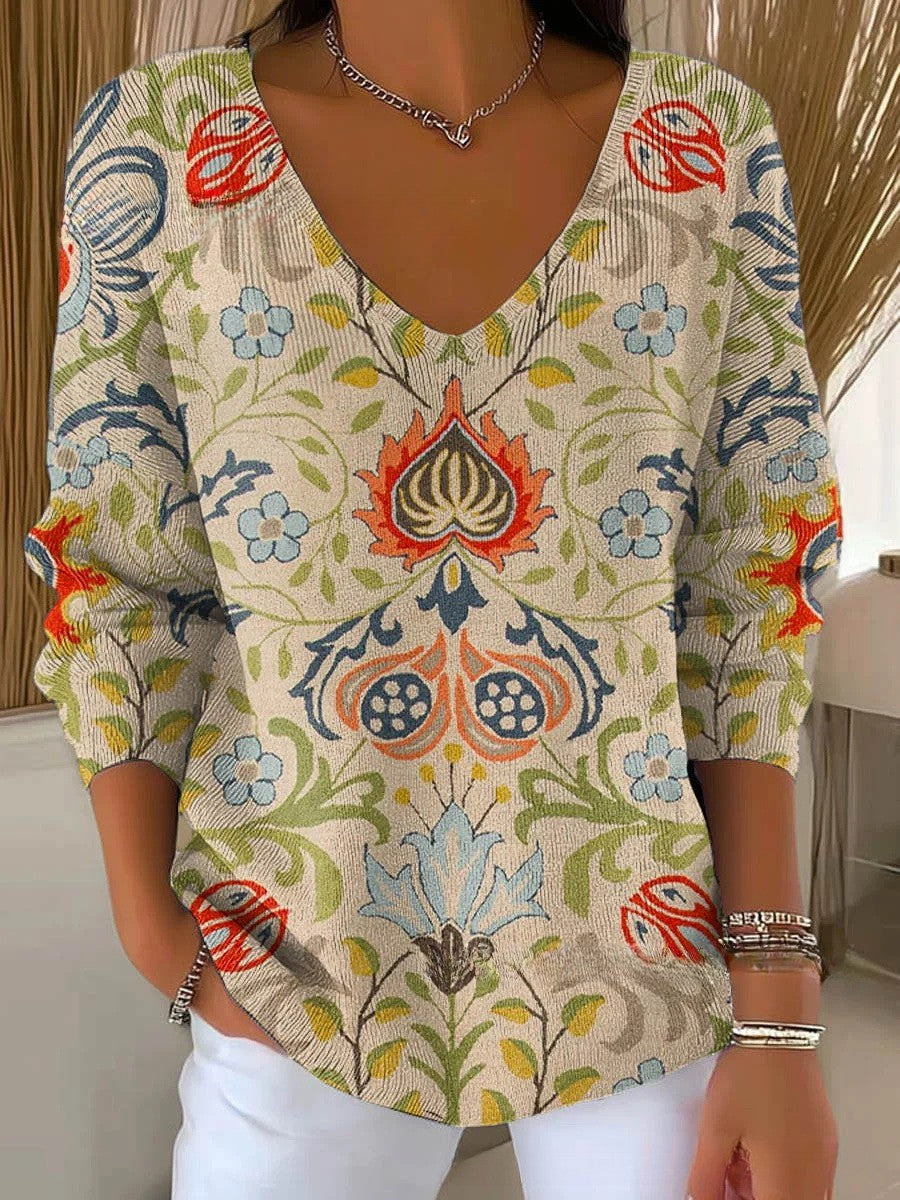 MARGAUX | Svetr s výstřihem do V