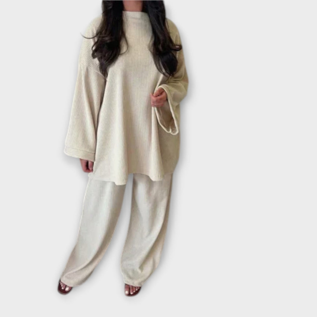 Oversized set - Žebrovaný styl