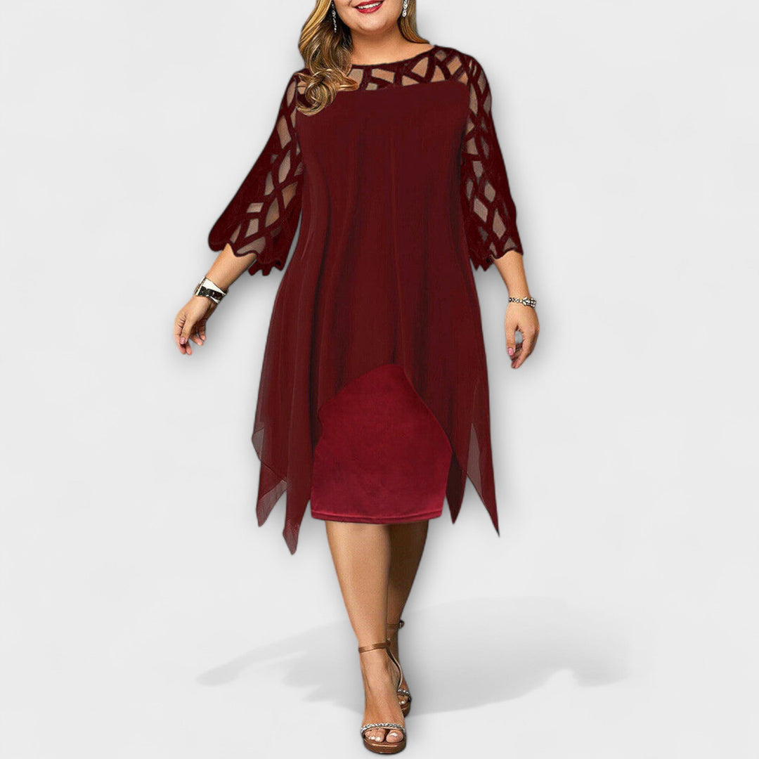 Jamie - Stylová Midi Šaty ve Velikosti Plus