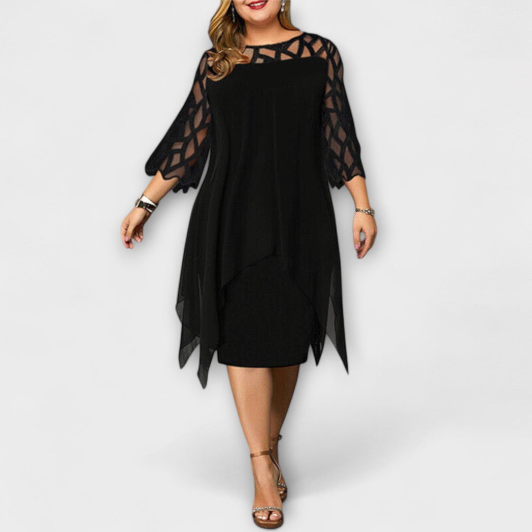 Jamie - Stylová Midi Šaty ve Velikosti Plus