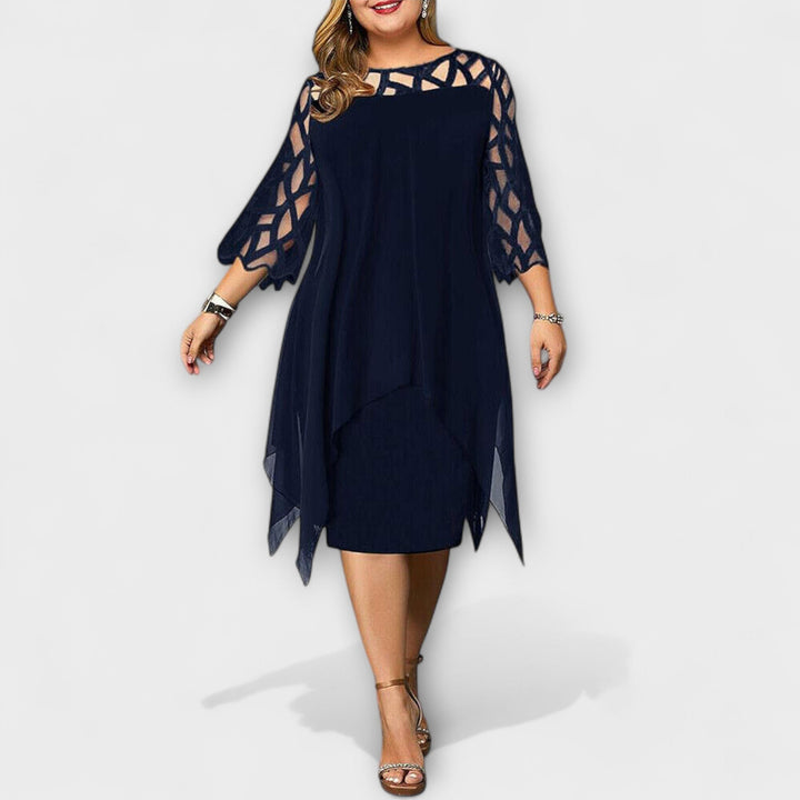 Jamie - Stylová Midi Šaty ve Velikosti Plus